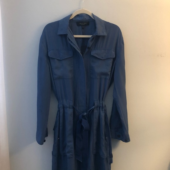 NWT Rag & Bone Henri Tie-Front Silk Jumpsuit - Picture 2 of 7